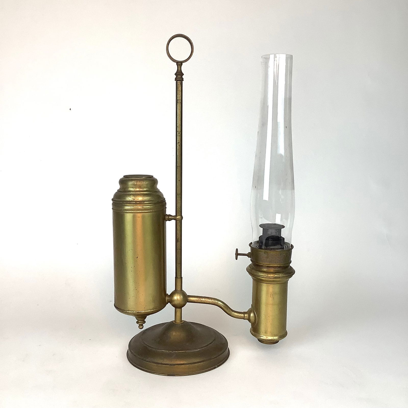 Late 19th Century Miller "New Stal" Brass Oil Lamp (1 of 11)