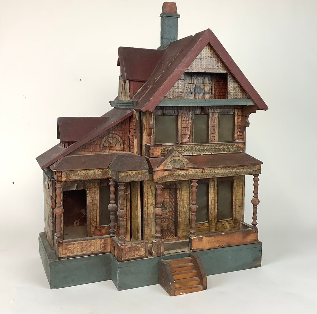 Antique Large Bliss 5740 Doll House With Furnishings (1 of 17)