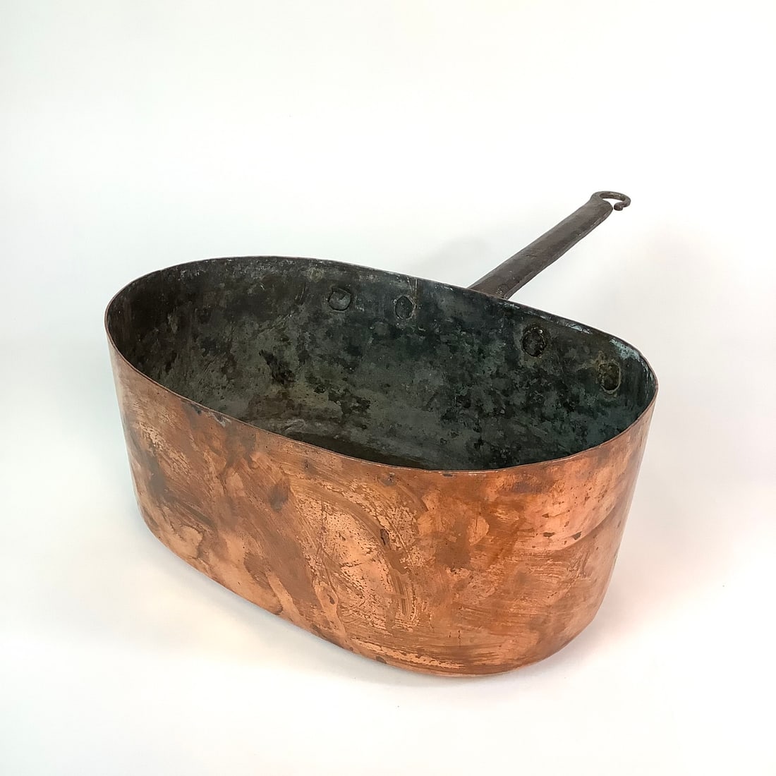 Antique Large Oval Copper Pressure Cooker Pot With No Lid (1 of 8)