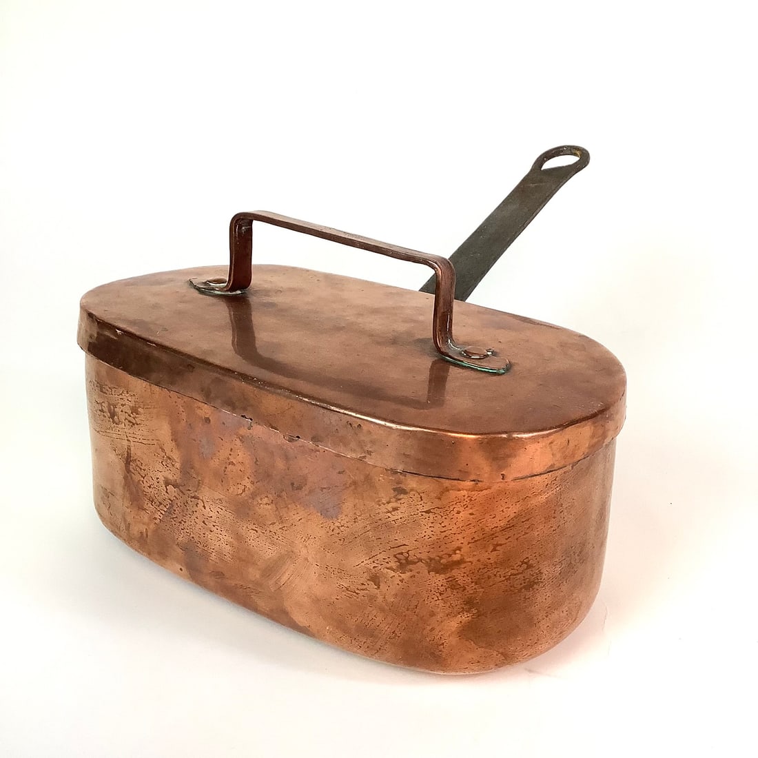 Small Oval Copper Pressure Cooker Pot (1 of 8)