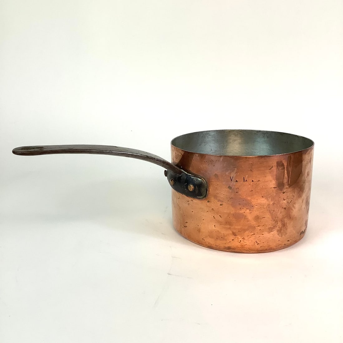 Tall Copper Pot With Wrought Iron Handle (1 of 8)