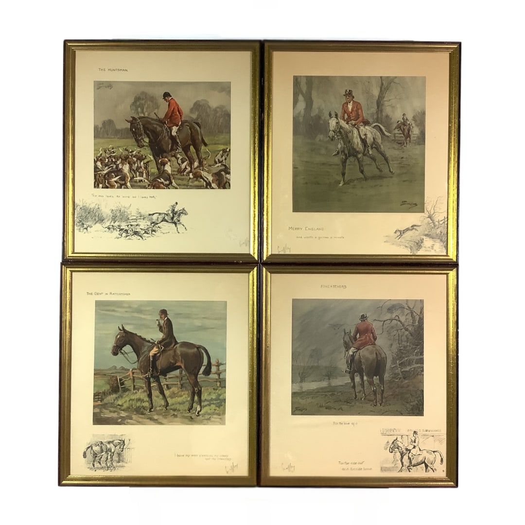 Set of 4 Lithographs By Charles Johnson Payne (AKA Snaffles) (1 of 8)