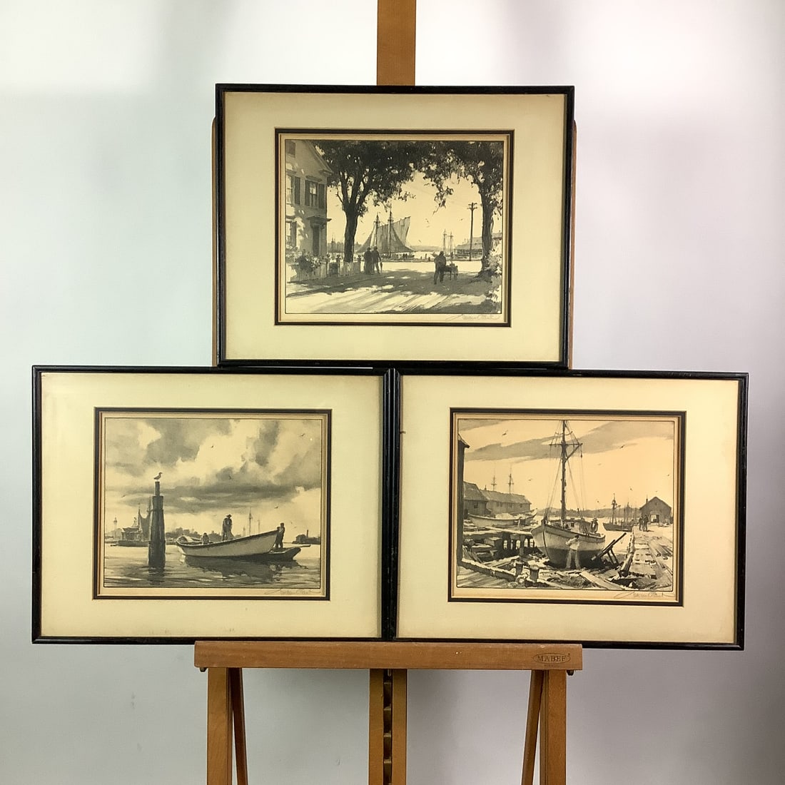 Set of 3 Signed Original Limited Edition Lithographs by Gordon Grant (1 of 7)