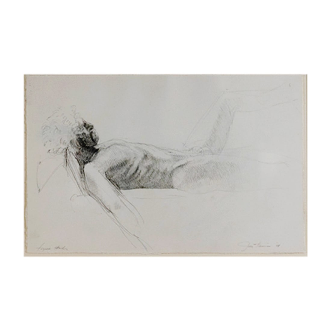 Figure Study Drawing by Joe Trainer 1978 (1 of 4)