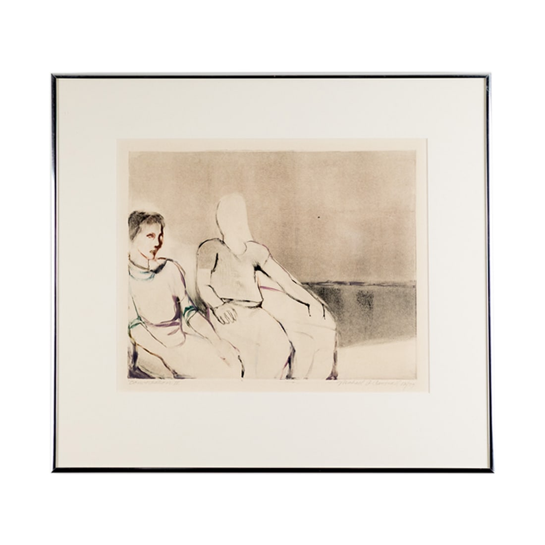 Conversation IV Aquatint by Michael G Cantrell: Conversation IV Aquatint by Michael G Cantrell 1957 -2024 12/79
