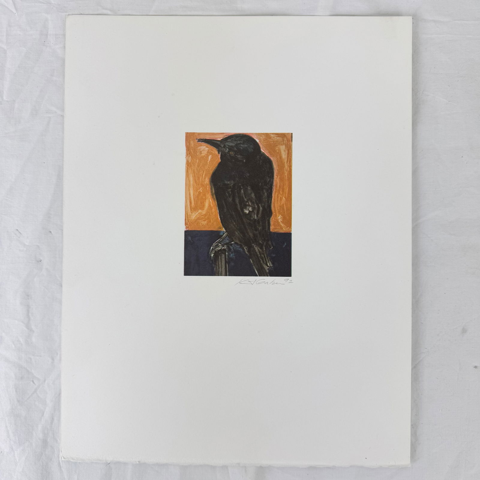 Etching of Bird by Unknown Artist (1 of 5)