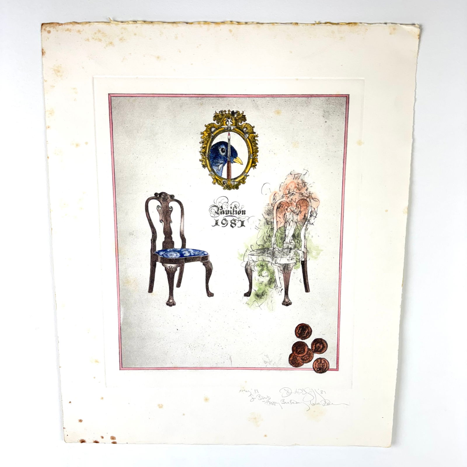 Marriage Contract Etching by Donald Saff 1981 (1 of 6)