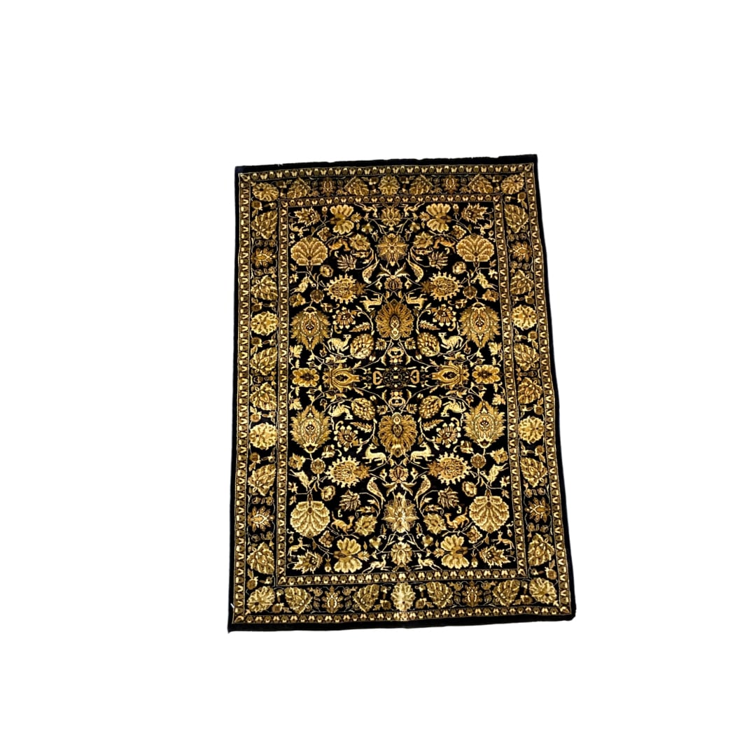 Circa 1990 Extra Fine Silk Qum Oriental Rug (1 of 4)