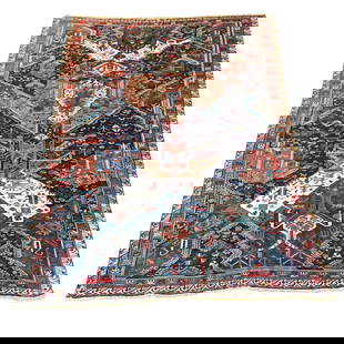 Circa 1900 Caucasian Sumac Oriental Rug: Rug Size: 10.4' x 7.7' Country of Origin: Azerbaijan. Weave style: Sumac. Warp material: wool. Weft material: wool. Pile material: wool and cotton. Selvage material: wool. Ends: Original. Dyes: Natura