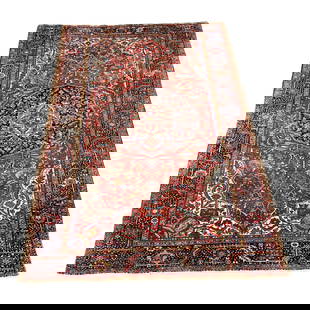 Antique Persian Kashan Oriental Rug: Rug Size: 10.4' x 8.1'Country of Origin: Iran. Handknotted Wool Rug