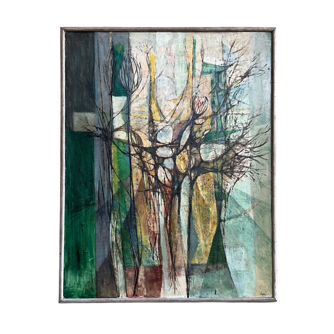 Original Oil On Canvas Abstract By Hazard Durfee (1917-2003) (1 of 4)