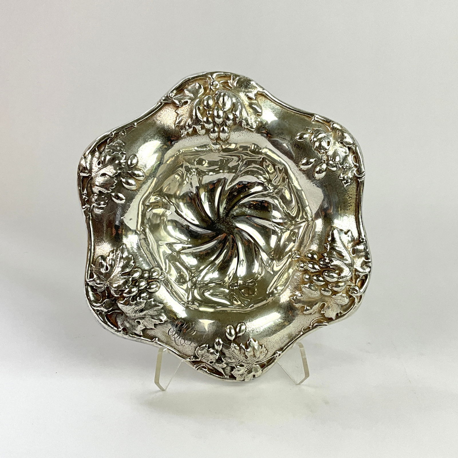 Antique Sterling Silver Repousse Center Piece Bowl (1 of 6)