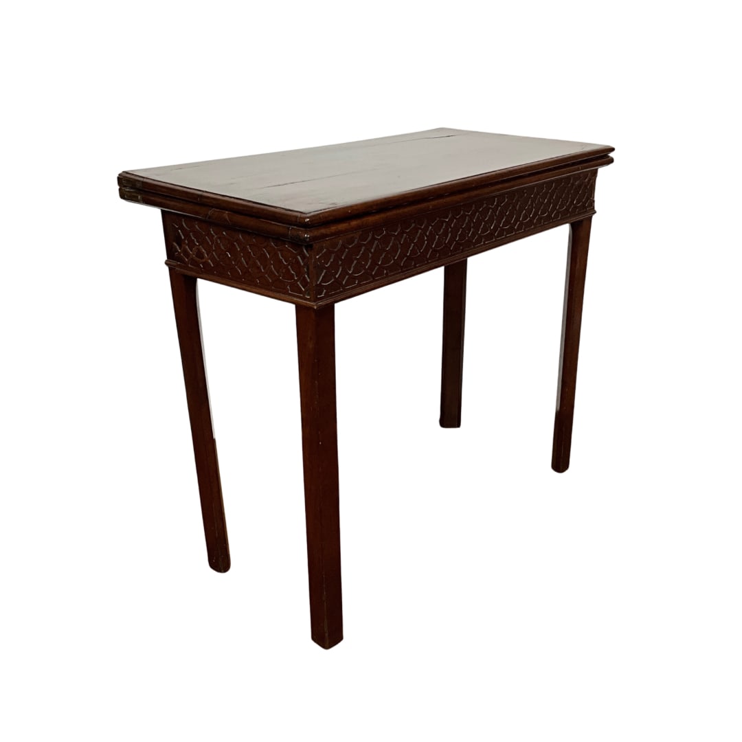Antique Mahogany Georgian Fold Over Game Table (1 of 8)