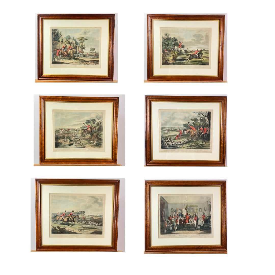 Set of Six Henry Tomas Alken Etchings Circa 1820 Hunting Scenes (1 of 7)