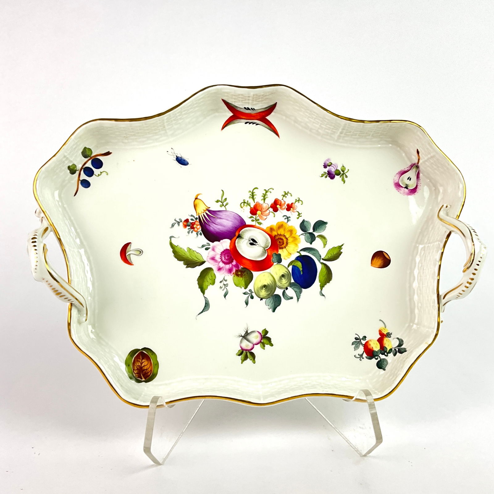 Herend Market Garden Serving Tray With Vine Handle (1 of 3)