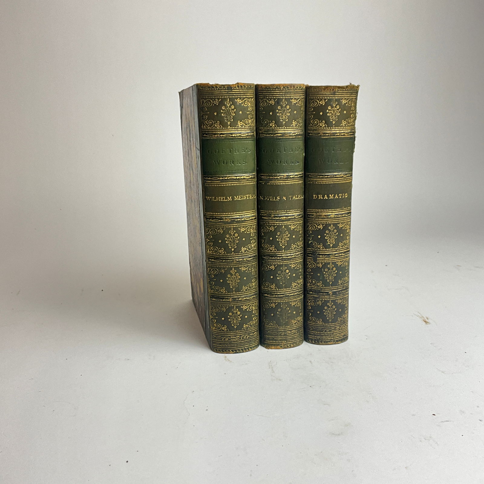 Novels & Tales, Dramatic, & Wilhelm Meister By Goethe: Published by: Bell & Daldy, York Street, Convent Garden 1870. Matching marble hard cover, five bind spine