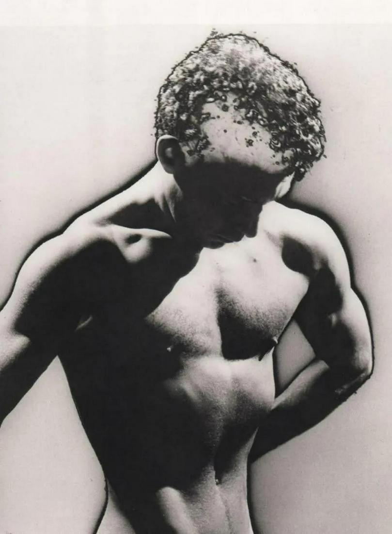 MAN RAY - Untitled, Male nude, solarized, 1930s: Photographer: Man Ray (American born, 1890 - 1976) - Considered one of the most influential artists of the 20th century Man Ray lived most of his life in Paris, France. Best described as a modernist, 