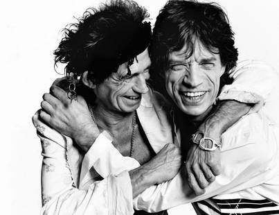 Mario Testino, Keith Richards and Mick Jagger,: Photographer: Mario Eduardo Testino Silva OBE HonFRPS is a Peruvian fashion and portrait photographer. His work has featured internationally in magazines such as Vogue, V Magazine, Vanity Fair and