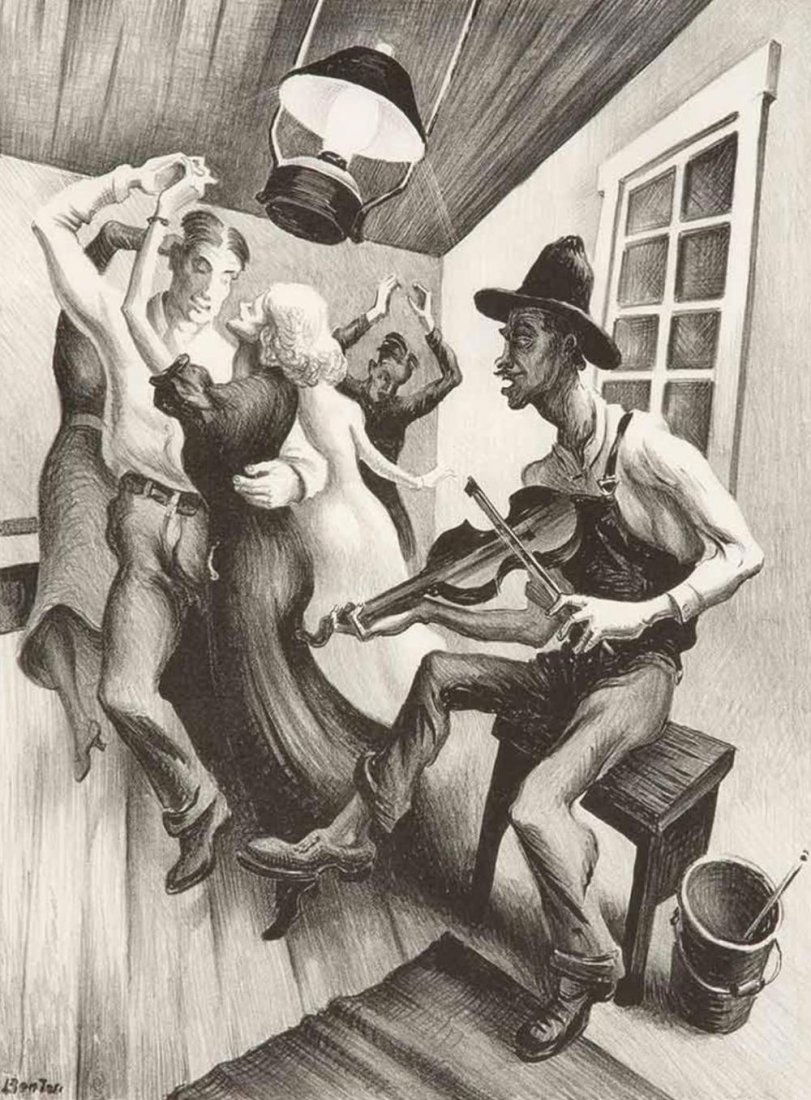 Thomas Hart Benton, I Got a Gal on Sourwood Mountain, 1938: Artist: Thomas Hart Benton Title: I Got a Gal on Sourwood Mountain, Date Of Negative: 1938 Type Of Print: Vintage Photogravure/Lithograph, Printed from the original plate Date Of Print: 1939 (82 years