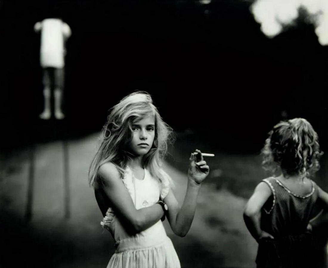Sally Mann, Candy cigarette, 1989: Photographer: Sally Mann is an American photographer, widely known for her large-format, black-and-white photographs at first of her young children, then later of landscapes suggesting decay and death