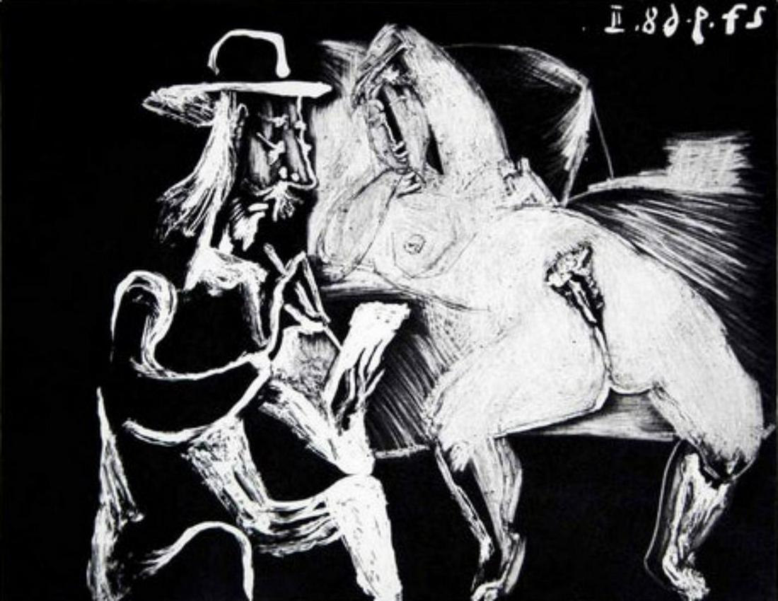 Pablo Picasso, 347 Series, September 27,: Artist: Pablo Picasso Title: 347 Series, September 27, Medium: Offset Lithograph Dated of plate: 1968 Date of print: 1970 Approx image size: 7 x 9 inches Publisher: Random House (NY) Paper: Heavyweigh