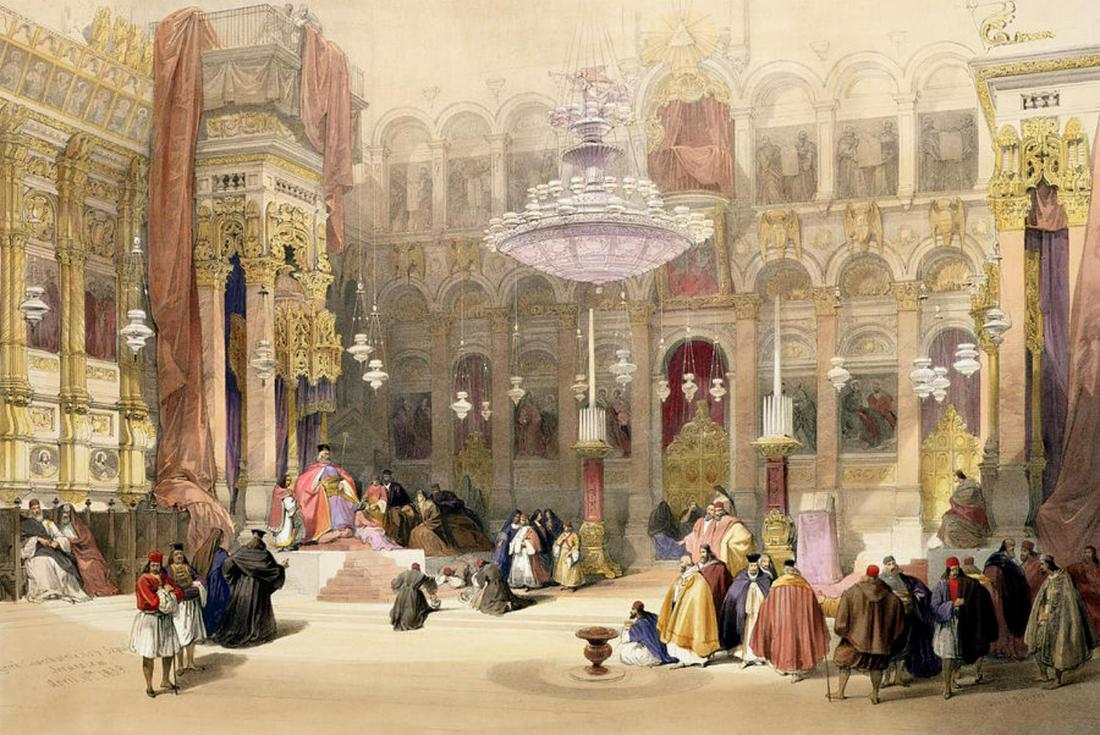 David Roberts, Greek Church of the Holy Sepulchre, Jerusalem, 1839 (1 of 1)