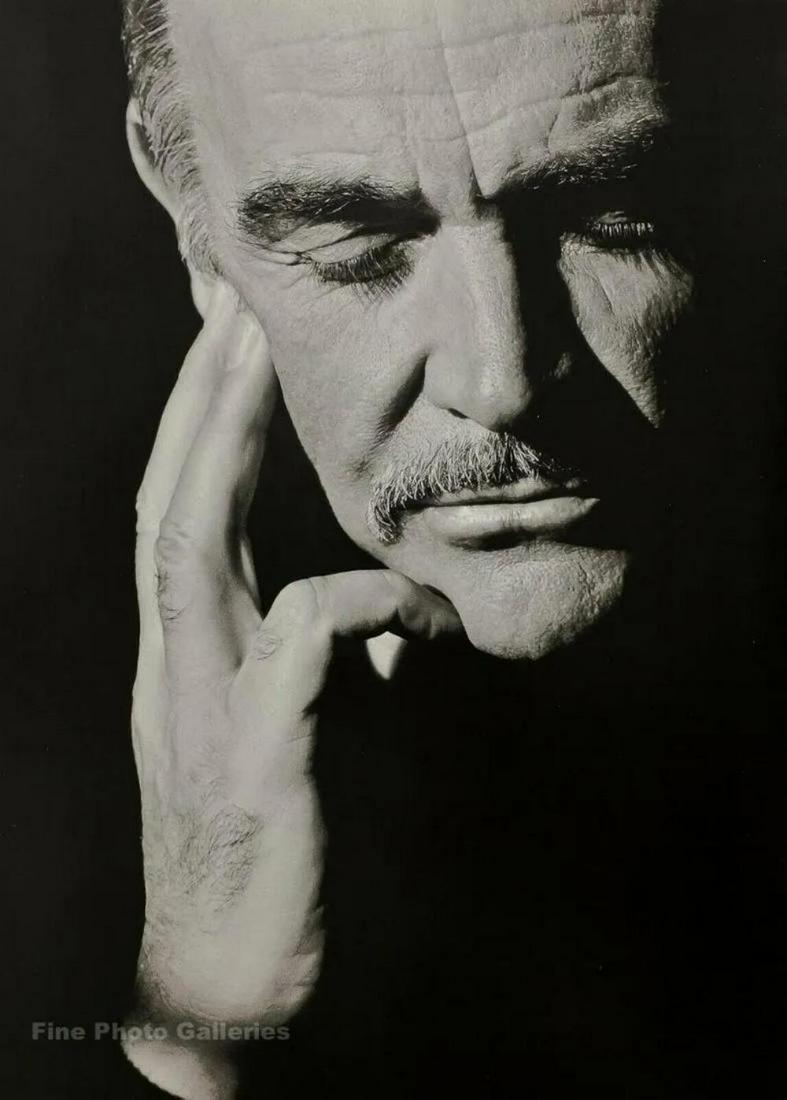 HERB RITTS, SEAN CONNERY, 1989: Photographer: Herbert "Herb" Ritts (American, 1952 - 2002) - renowned fashion, art and celebrity photographer. Title: SEAN CONNERY Date Of Negative:1989 Type Of Print: Fine Duotone Photo Engraving. Da
