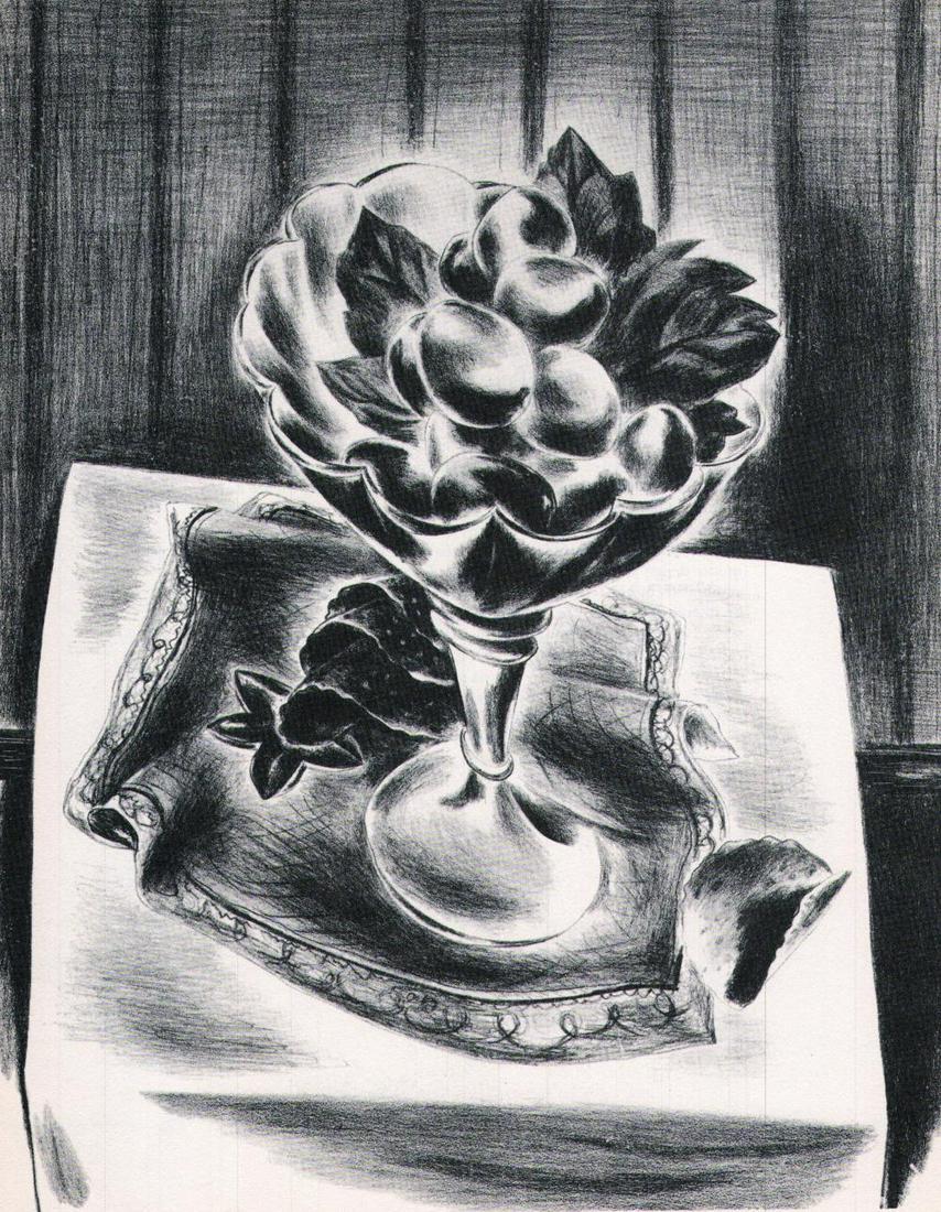 Yasuo Kuniyoshi, Grapes in a bowl, 1928, 8x10 (1 of 1)