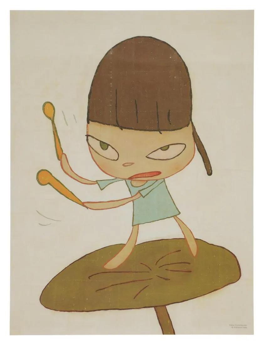Yoshitomo Nara, Marching on a Butterbur Leaf, 2019 S (1 of 2)