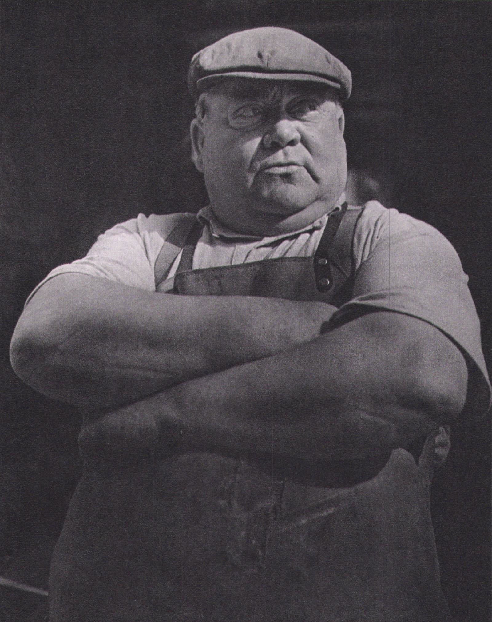 Brassai, Market Porter, Les Halles, 1939,: Photographer: Brassai (pseudonym of Gyula Halsz, 1899 - 1984) - historically important Hungarian photographer, sculptor and filmmaker who rose to fame in France. Title: Market Porter, Les Halles, Date