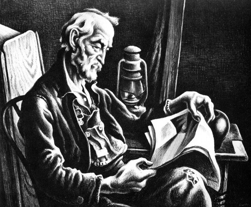 Thomas Hart Benton, Old Man Reading, 1941 (1 of 1)