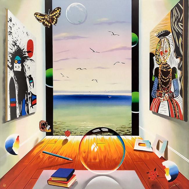 FERJO, DISCOVERY LITHOGRAPH,: Artist: FERJO Title: DISCOVERY Size: 23.5 X 23.5 INCHES Year: 2000 Medium: LITHOGRAPH Edition: AP Description: Hand signed and numbered by the artist. Artwork in excellent condition. Additional images