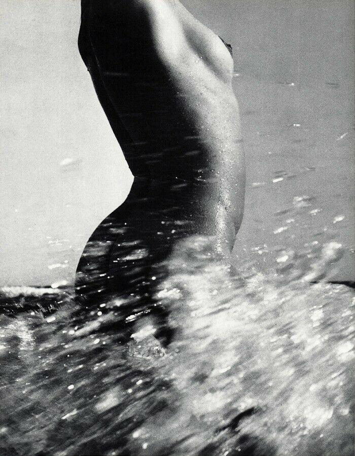 LUCIEN CLERGUE - Female Nude Body Ocean Spray,: Photographer: Lucien Clergue (France, 1934 - 2014) - renowned French photographer with a diverse body of work, he is perhaps best known for his dynamic female nude studies in and around water which of