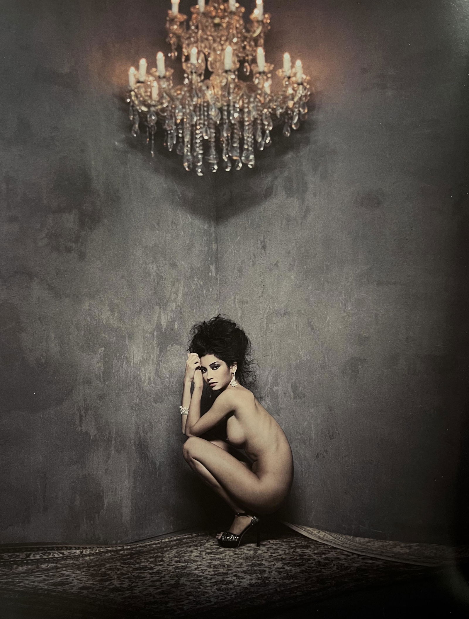 MARC LAGRANGE - Corner Girl, 2013: Photographer: Marc Lagrange was a Belgian photographer known for his nude portraits of the female figure. Lagrange created dream-like and fantastical narrative pictures populated by beautiful nudes th