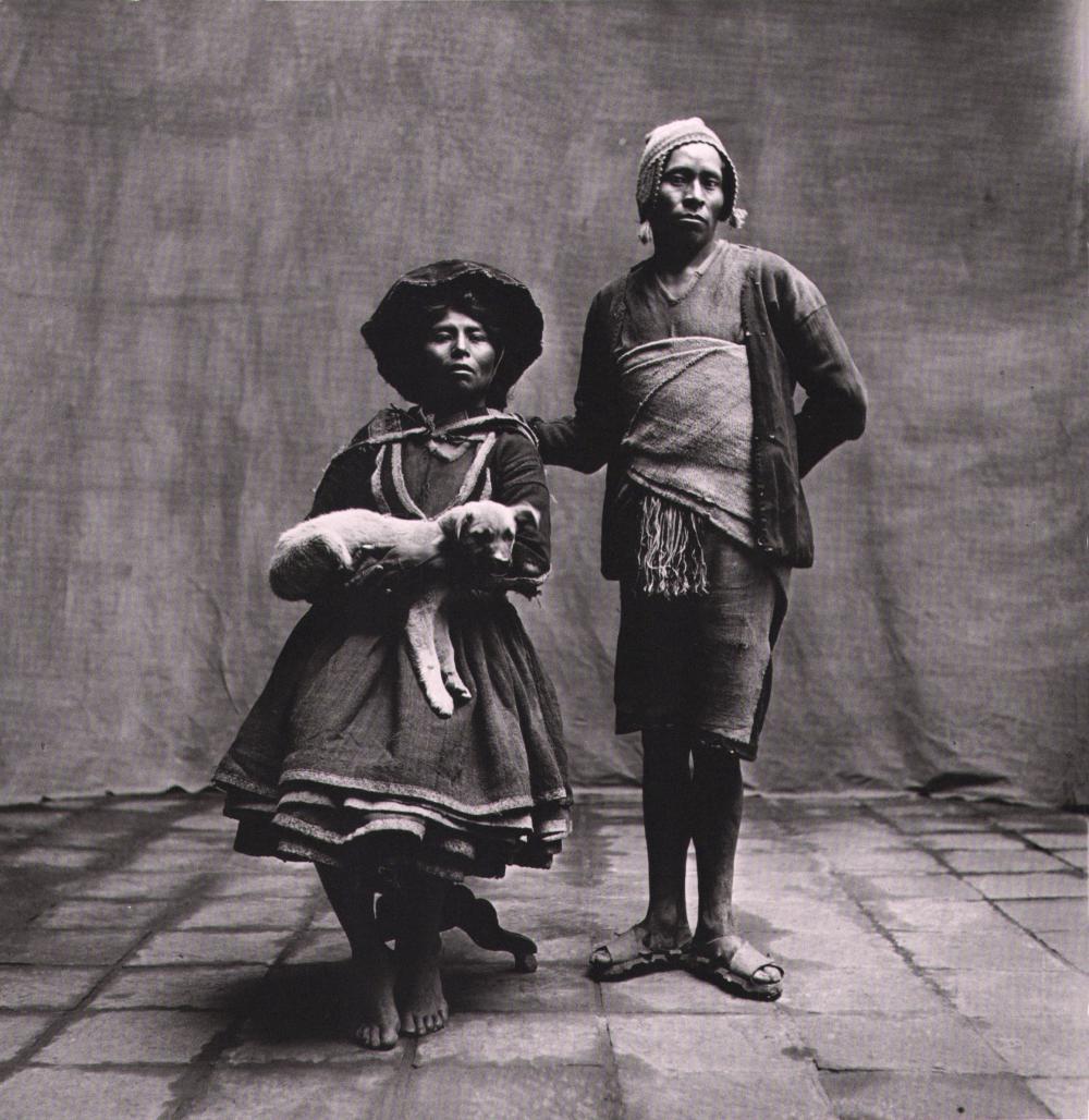 Irving Penn, Couple with Dog. Cuzco, 1948: Photographer: Irving Penn, (born June 16, 1917, Plainfield, N.J., U.S.—died Oct. 7, 2009, New York, N.Y.), American photographer noted for his sophisticated fashion images and incisive portraits. Ti