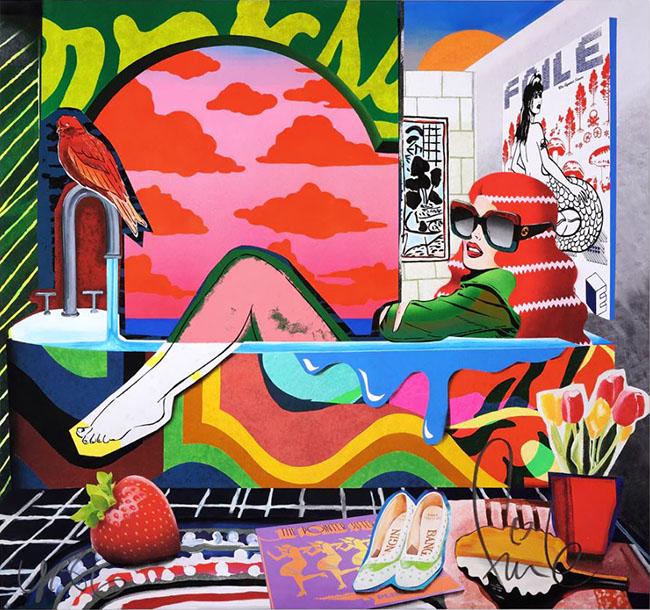 FAILE, COUTURE, 2022,: Artist: FAILE Title: COUTURE Size: 26 X 24 INCHES Year: 2022 Medium: SCREEN PRINT Edition: OF 300 Description: Archival Pigment Ink on Entrada 290gsm Cotton Rag paper. Hand signed and numbered by the