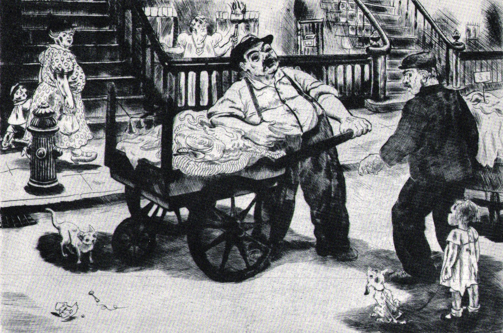 Peggy Bacon, The Rival Ragmen, 1939, 9x8 (1 of 1)