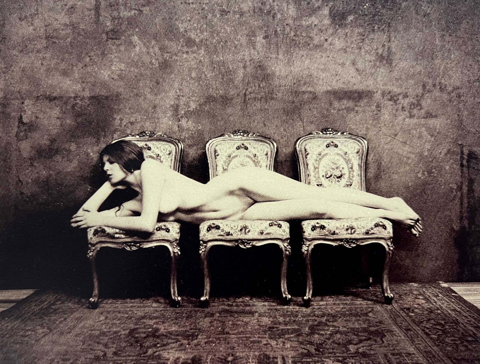 Marc Lagrange, Les Chaises, 2010: Photographer: Marc Lagrange was a Belgian photographer known for his nude portraits of female figures. Lagrange created dream-like and fantastical narrative pictures populated by beautiful nudes that