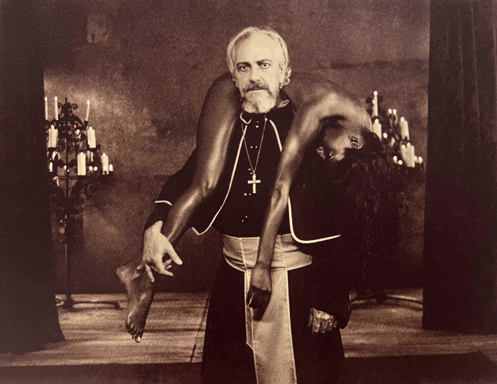 Marc Lagrange, The Priest, 2010: Photographer: Marc Lagrange was a Belgian photographer known for his nude portraits of female figures. Lagrange created dream-like and fantastical narrative pictures populated by beautiful nudes that