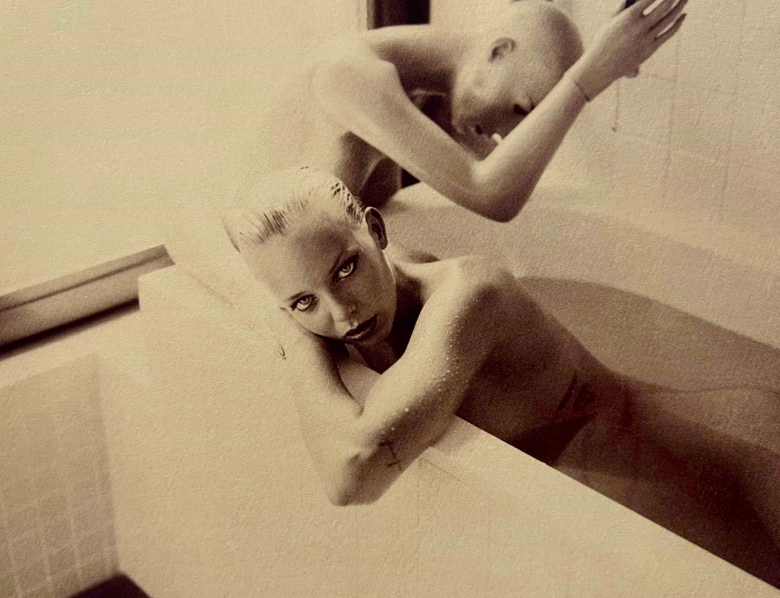 Marc Lagrange, Fond I, 2012: Photographer: Marc Lagrange was a Belgian photographer known for his nude portraits of female figures. Lagrange created dream-like and fantastical narrative pictures populated by beautiful nudes that