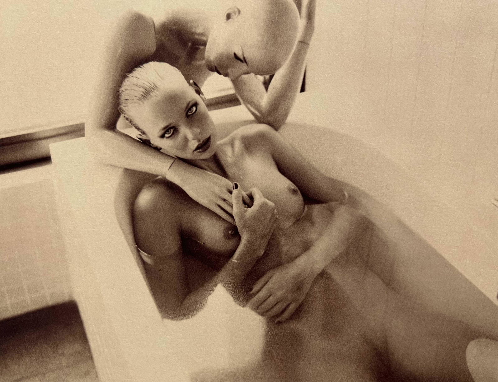 Marc Lagrange, Fond II, 2012: Photographer: Marc Lagrange was a Belgian photographer known for his nude portraits of female figures. Lagrange created dream-like and fantastical narrative pictures populated by beautiful nudes that