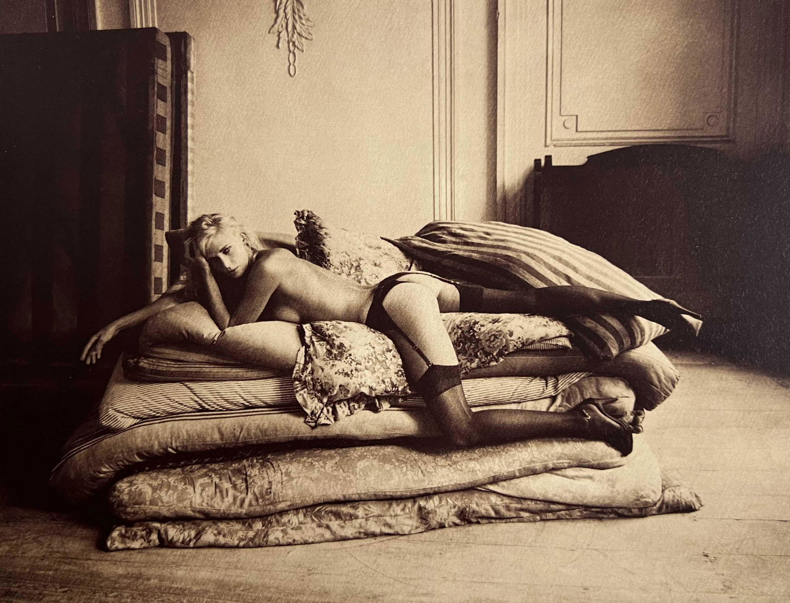 Marc Lagrange, Princess And The Pea I, 2010: Photographer: Marc Lagrange was a Belgian photographer known for his nude portraits of female figures. Lagrange created dream-like and fantastical narrative pictures populated by beautiful nudes that
