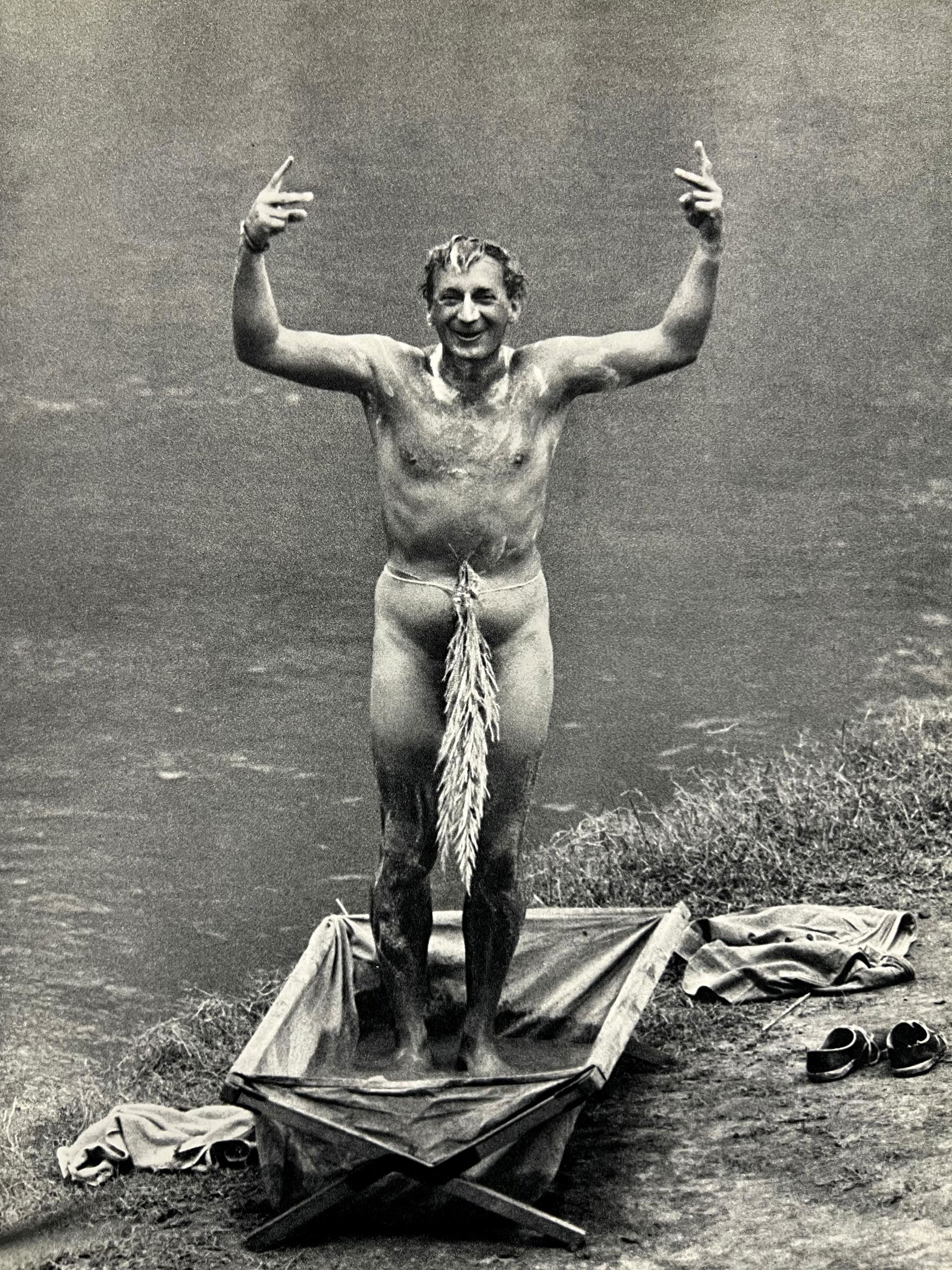 Peter Hill Beard, Douglas 'Ponsumby' Collins, Enjoying His First Barh In A Month, 1960s: Photographer: Peter Hill Beard (January 22, 1938 â€“ March 31 / April 19, 2020) was an American artist, photographer, diarist, and writer who lived and worked in New York City, Montauk and Kenya.