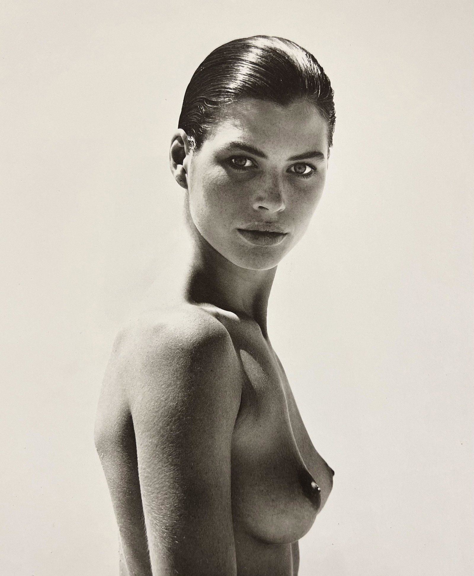 Herb Ritts, Carrie, Paradise Cove, 1988: Photographer: Herbert "Herb" Ritts (American, 1952 - 2002) - renowned fashion, art and celebrity photographer. Title: Carrie, Paradise Cove, Negative Year: 1988 Type Of Print: Fine Duotone Photo Engra