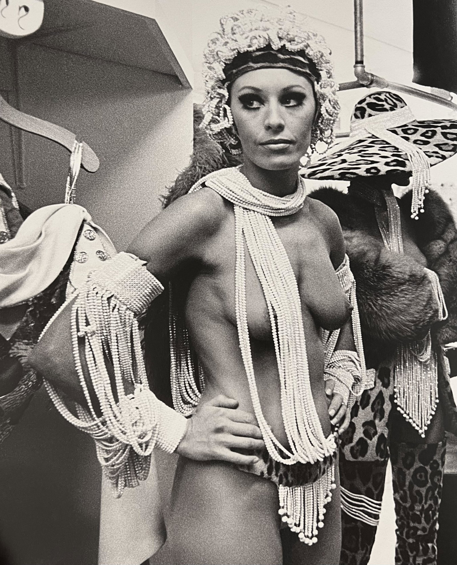 Terry O'Neill, Bond, Showgirls' Dressing Room, Las Vegas, 1971: Photographer: Terry Oâ€™Neill CBE (30 July 1938 â€“ 16 November 2019) was a British photographer, known for documenting the fashions, styles, and celebrities of the 1960s. Title: Bond, Showg
