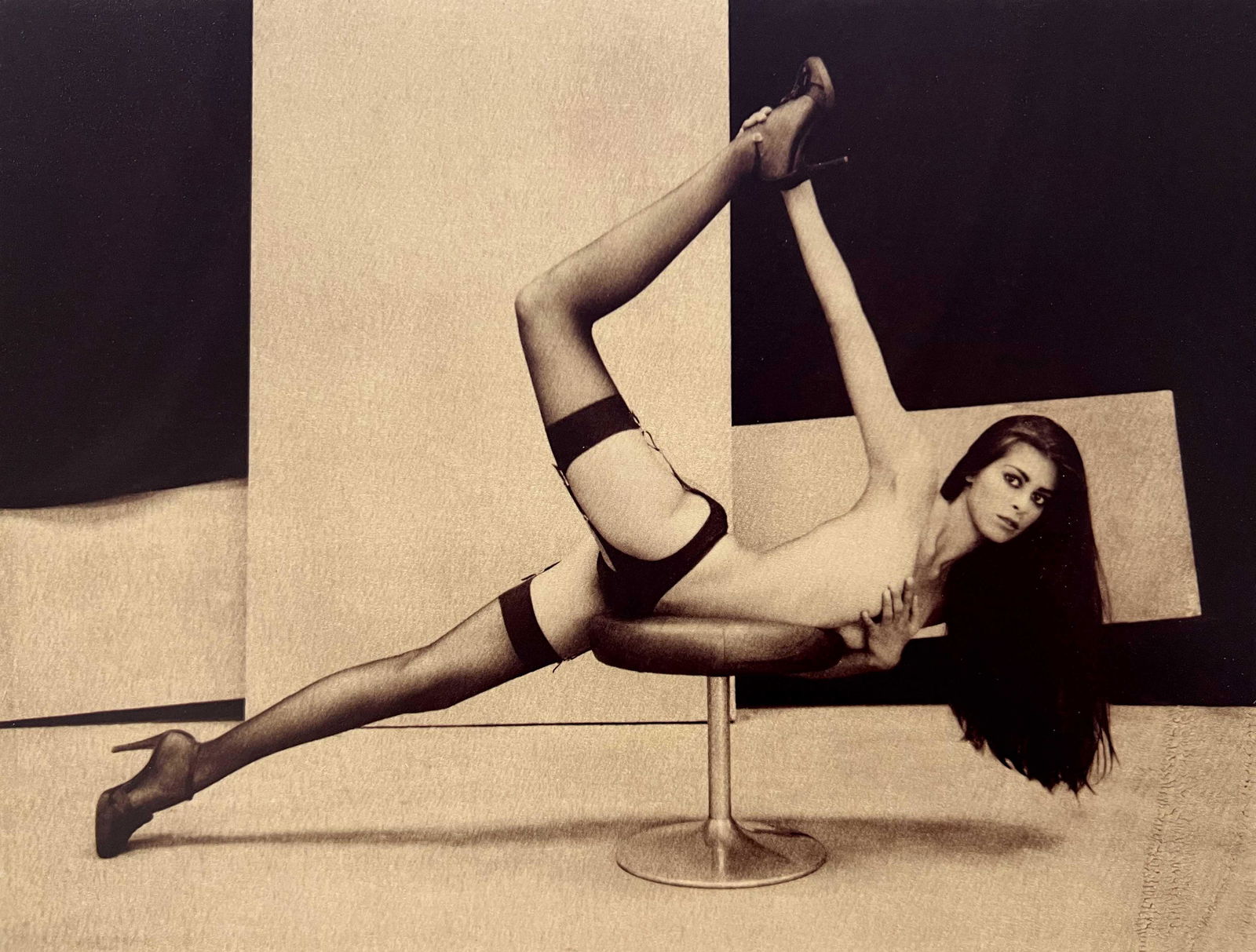 Marc Lagrange, Body Stretch, 2011: Photographer: Marc Lagrange was a Belgian photographer known for his nude portraits of female figures. Lagrange created dream-like and fantastical narrative pictures populated by beautiful nudes that