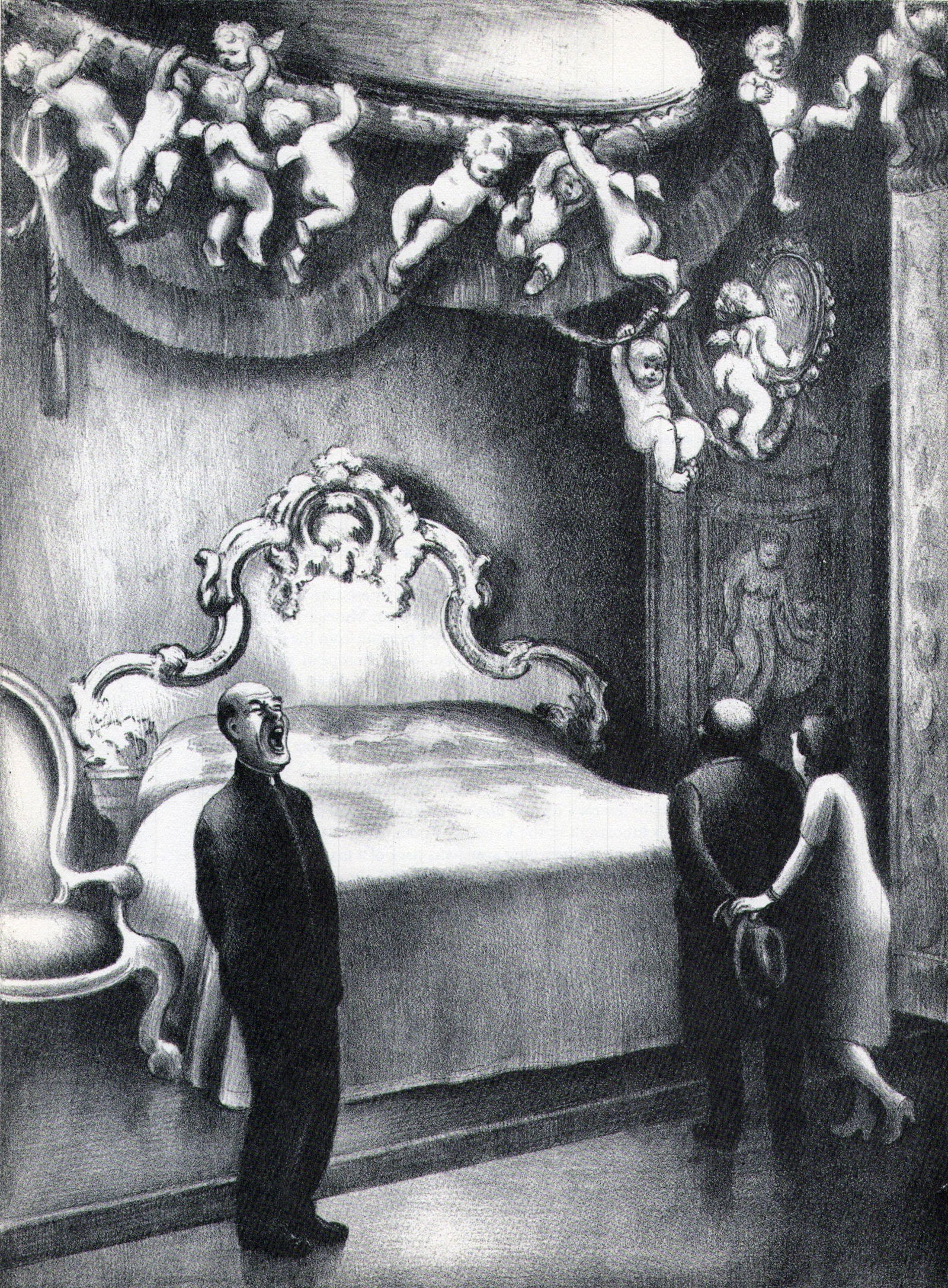 Mabel Dwight, Museum Guard, 1939, 8x10: Artist: Mabel Dwight Title: Museum Guard Date Of Negative: 1939 Type Of Print: Vintage Photogravure/Lithograph, Printed from the original plate Date Of Print: 1939 (82 years old print) Paper: Medium w