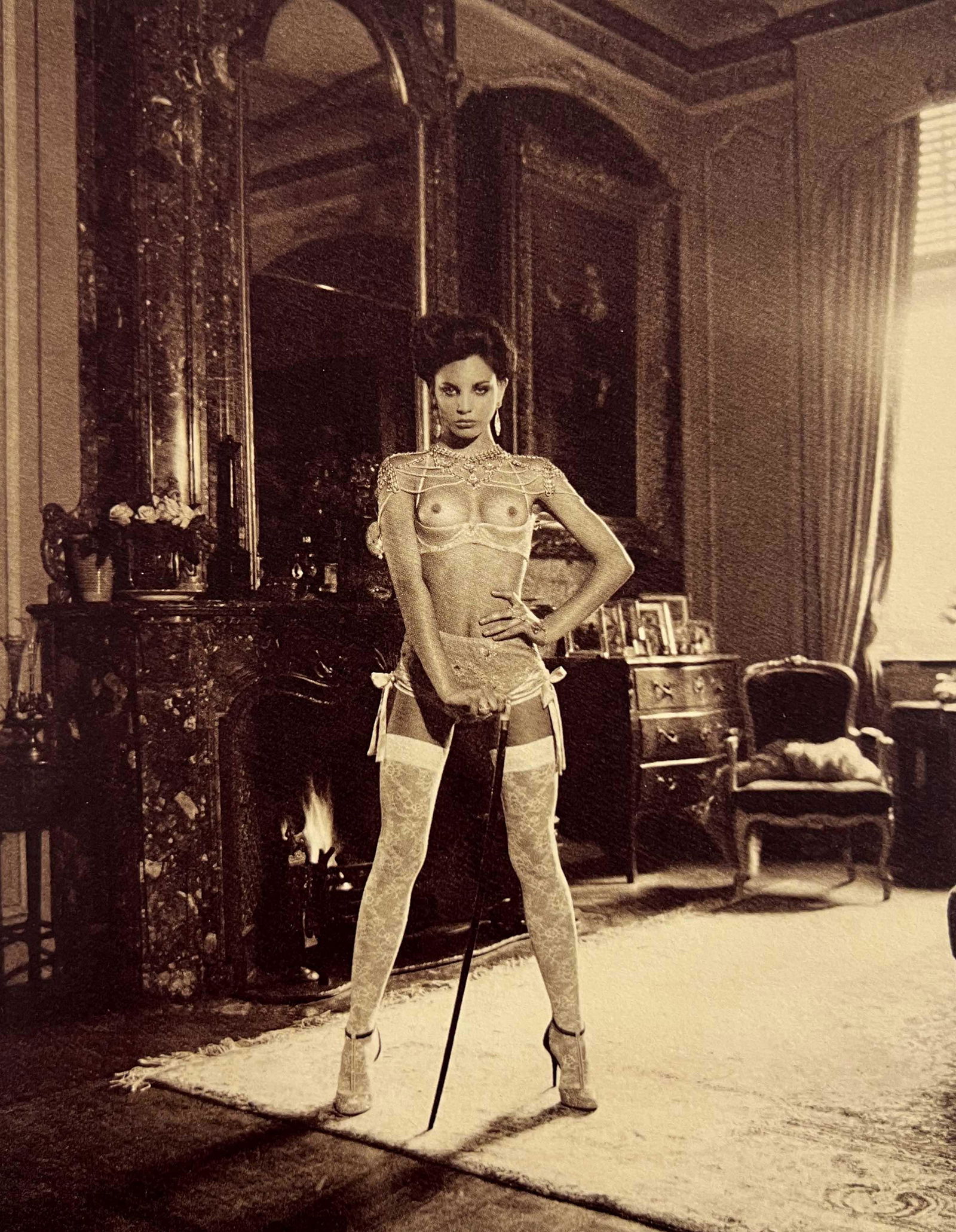 Marc Lagrange, La Visita, 2012: Photographer: Marc Lagrange was a Belgian photographer known for his nude portraits of female figures. Lagrange created dream-like and fantastical narrative pictures populated by beautiful nudes that