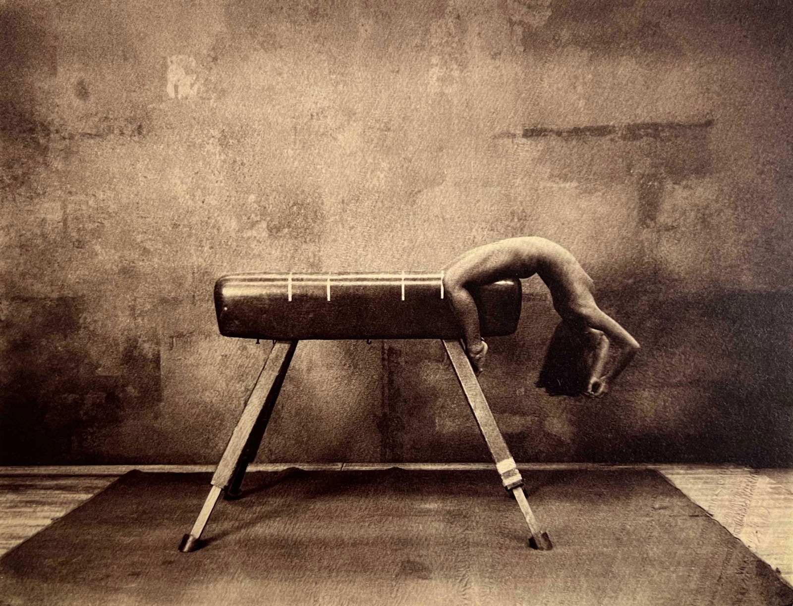 Marc Lagrange, Stretching, 2012: Photographer: Marc Lagrange was a Belgian photographer known for his nude portraits of female figures. Lagrange created dream-like and fantastical narrative pictures populated by beautiful nudes that