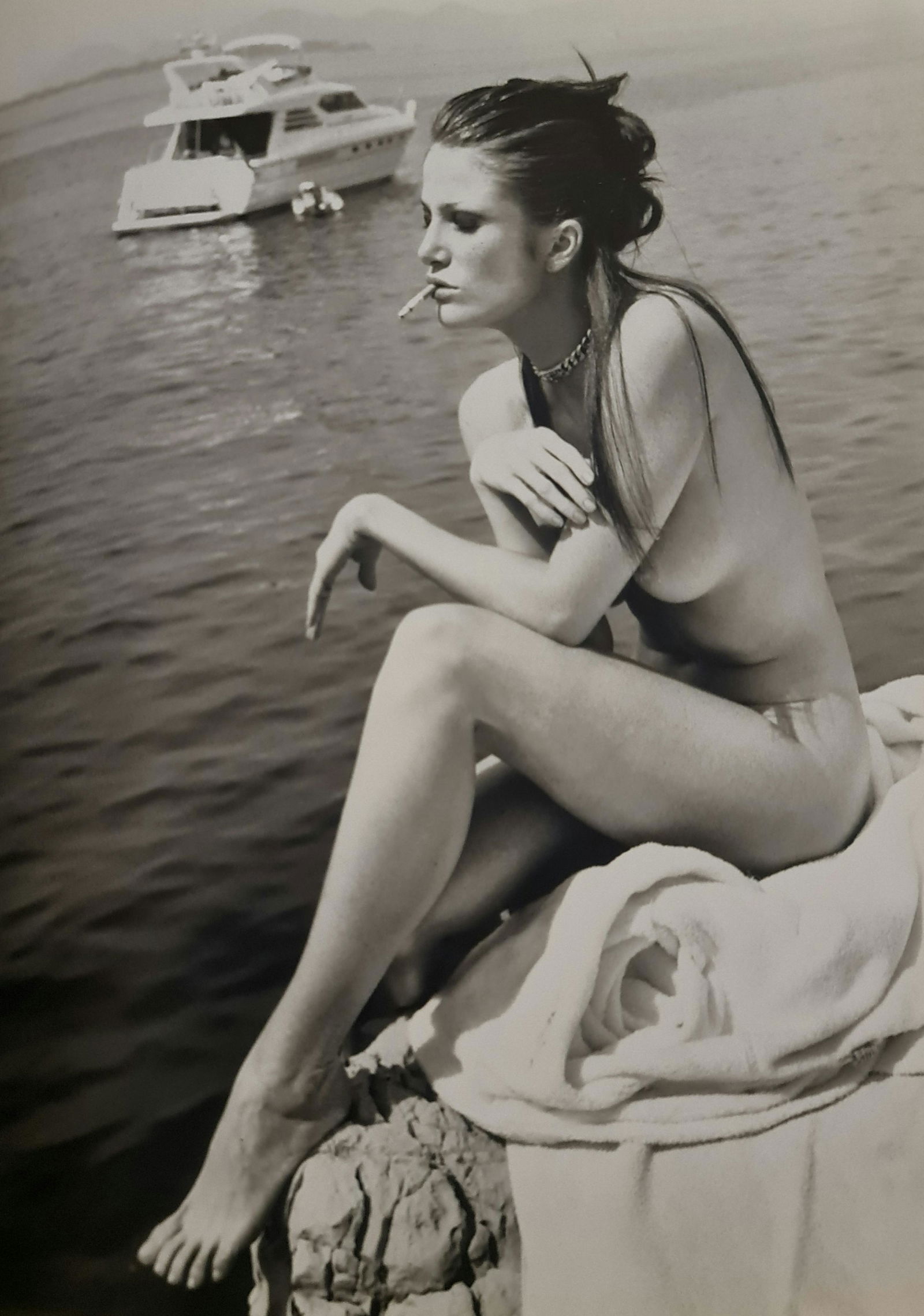 Michel Compte, Angie Everheart, Cannes, 1997: Photographer: Michel Comte (born 19 February 1954) is a Swiss artist, filmmaker, fashion and portrait photographer. Subject/Title: Frida Kahlo Date Of Negative: 1997 Type Of Print: Sheet Fed Photograv